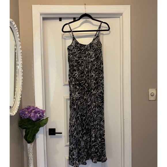 NWT All Saints Essie Ambient Cheetah Printed Cotton Slip Dress -small - Picture 5 of 7